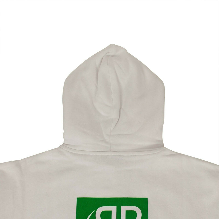 Cotton Green Logo Hoodie Sweatshirt - White