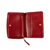 Leather Number Embossed Wallet - Red