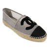 Mesh And Grosgrain Logo Espadrilles - Gray