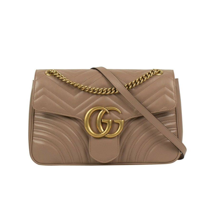 GG Marmont Matelasse Medium Shoulder Bag - Dusty Pink