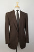 Drop 6 Striped Wool 2 Button Suit - Brown