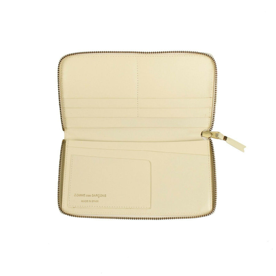 Leather Clover Embossed Wallet - Ivory