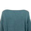 Loose Fit Cashmere Crop Sweater Top - Teal