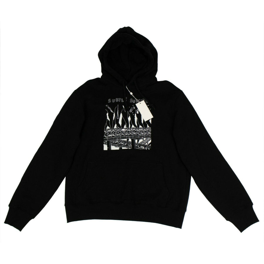 Subtle Suicide Cotton Pullover Hoodie - Black