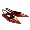 BB Patent Leather Slingback Ballerina Flats - Red