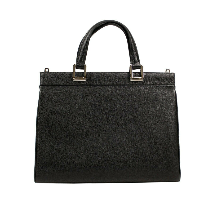 Gucci Zumi Grainy Leather Medium Top Handle Handbag - Black