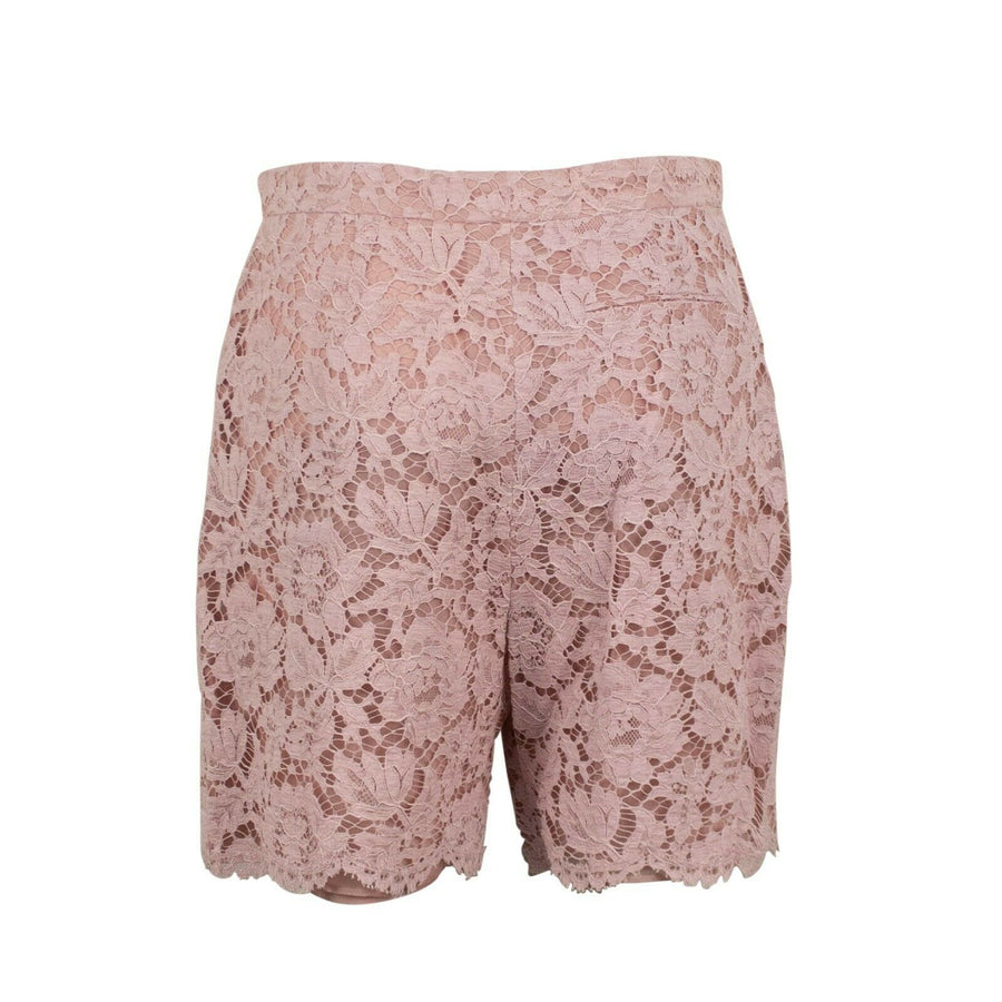 Floral Embroidered Lace Shorts - Pink