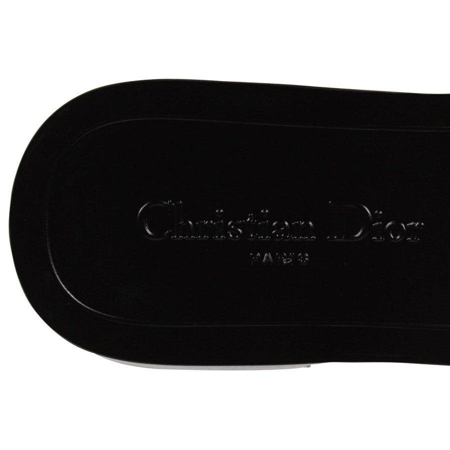 Diorevolution Leather Logo Mule Slides - Black