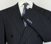 Drop 6 Striped Wool Double Breasted Suit - Gray