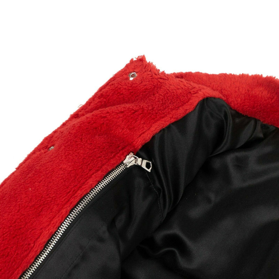 Sherpa Band Bomber Jacket - Red