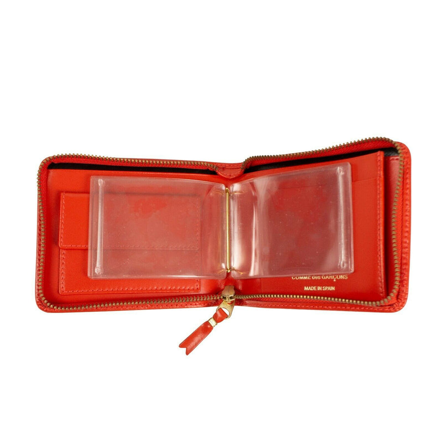 Clover Cardholder Zip Around Wallet - Red Orange