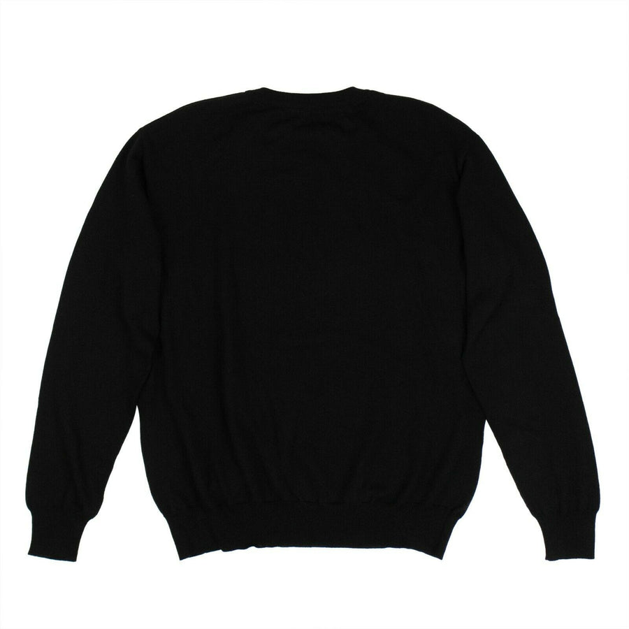 Graphic 'Fragile' Knit Sweater - Black