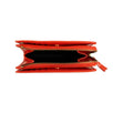 Leather Organizer Wallet - Red Orange