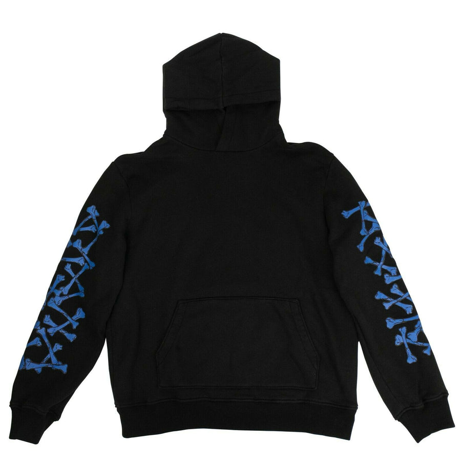 Bones Graphic Print Loose Hoodie Sweatshirt - Black