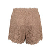 Floral Embroidered Shorts - Beige