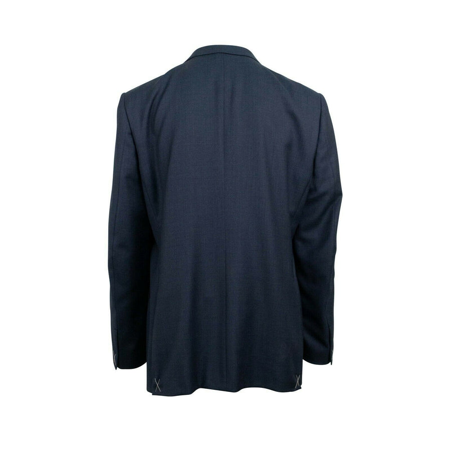 Wool Two Button Suit - Navy Blue