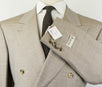 Super 150's Wool Double Breasted Suit - Brown