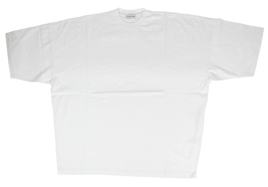 White Cotton Logo Short Sleeve Crewneck T-Shirt