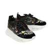 'Chain Reaction' Logo Print Sneakers - Black