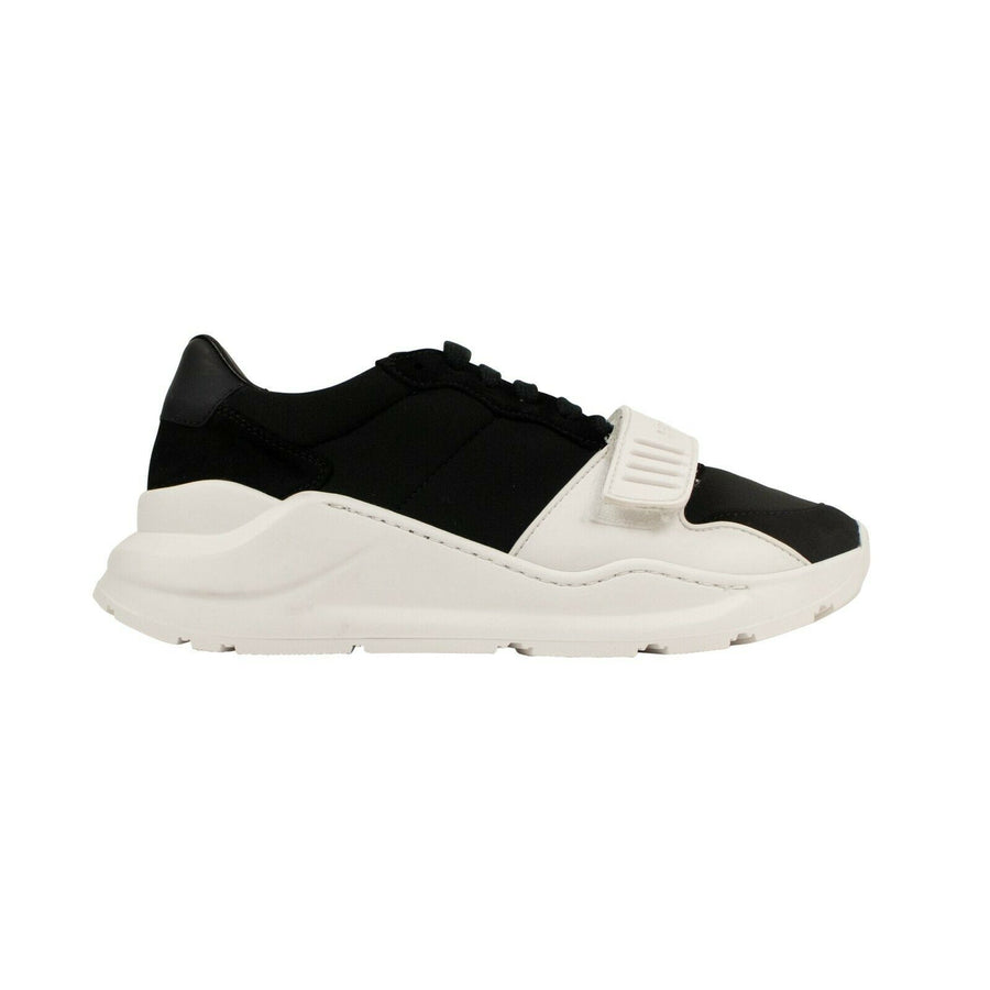 Suede Neoprene And Leather Sneakers - Black