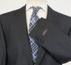 Drop 4 Striped Wool Blend 2 Button Suit - Black