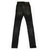 Denim Skinny Bruise Repaired Jeans - Black