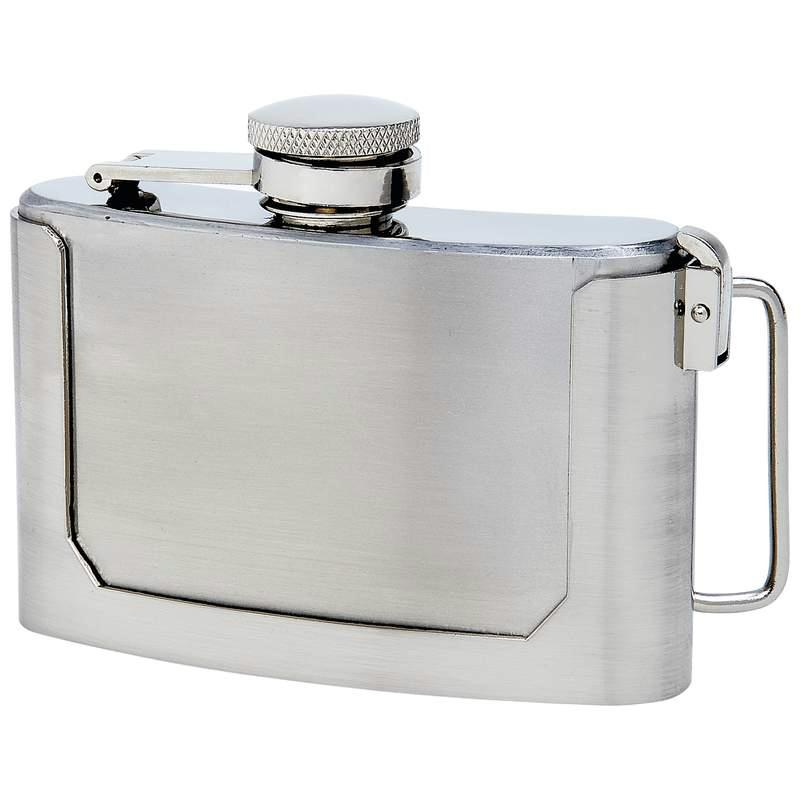 Maxam¬Æ 3oz Stainless Steel Belt Buckle Flask