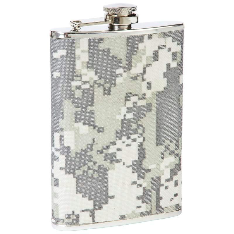 Maxam¬Æ 8oz Stainless Steel Flask with Digital Camo Wrap