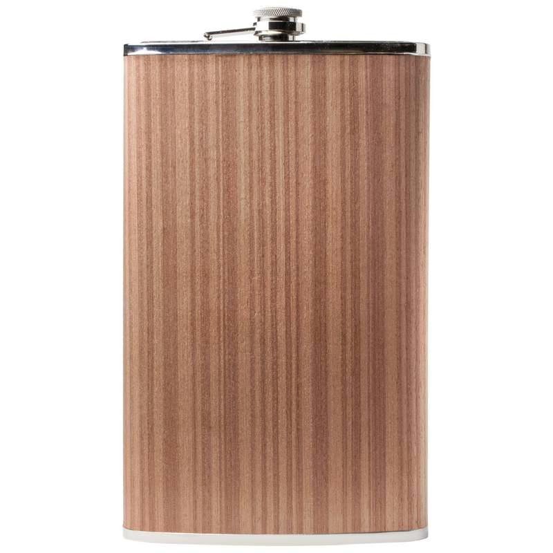 Maxam¬Æ 64oz Stainless Steel Flask with Wood Wrap