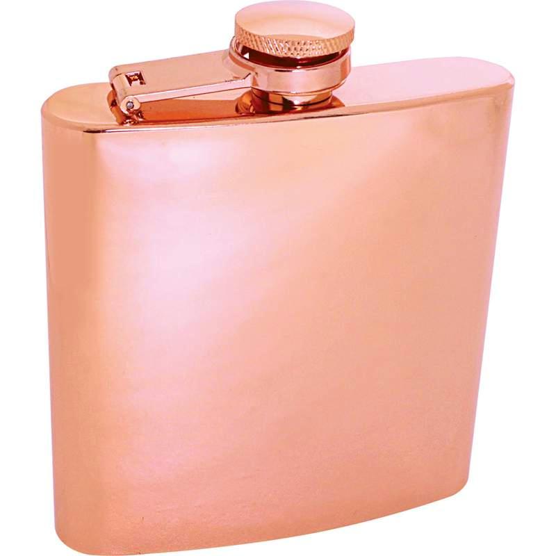 Maxam¬Æ 6oz Copper-Tone Plated Stainless Steel Flask