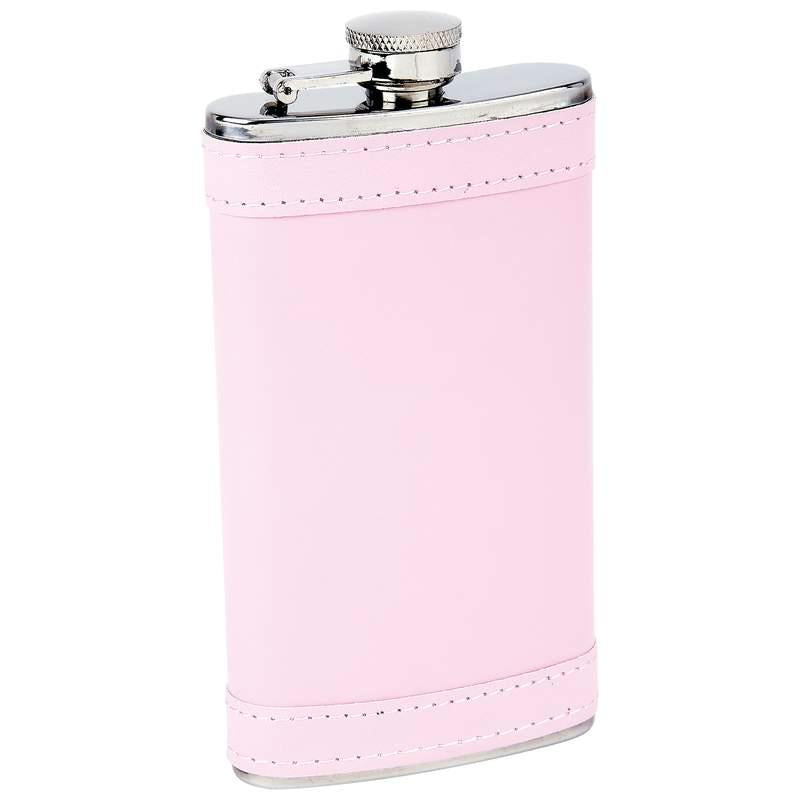 Maxam¬Æ 6oz Stainless Steel Flask with Pink Wrap