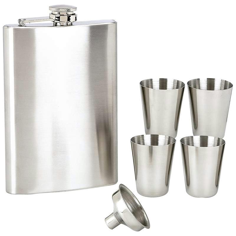 Maxam¬Æ 6pc Stainless Steel Flask Set