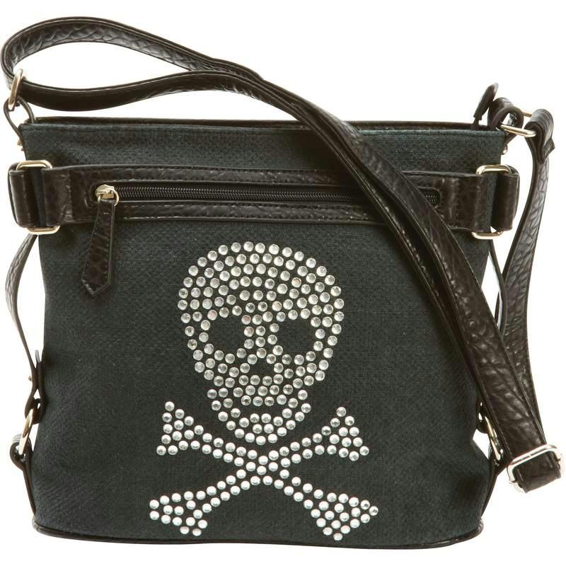 Fleur de Lune¬Æ Handbag with Rhinestone Skull