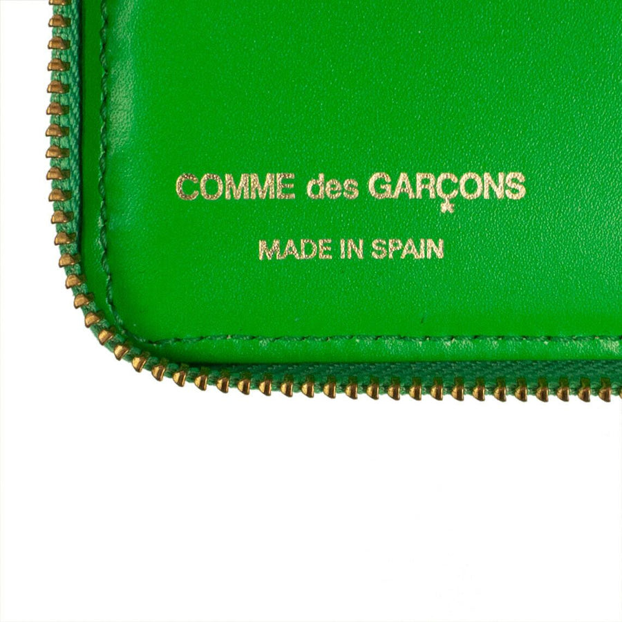 Leather Number Embossed Small Wallet - Green