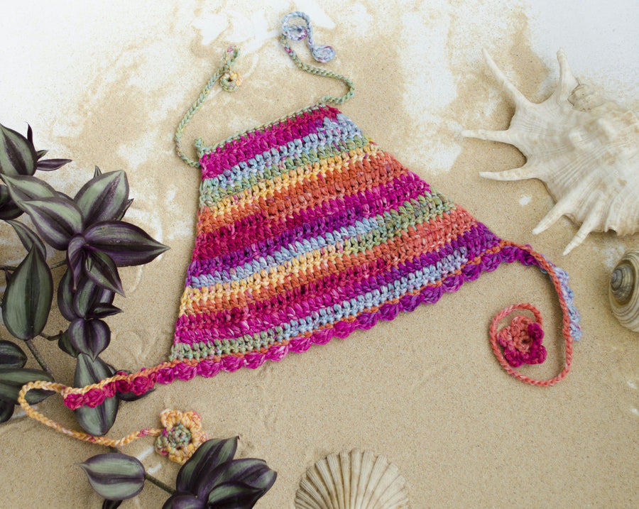 Handmade Boho Toddler Crochet Halter Tank Knit Top