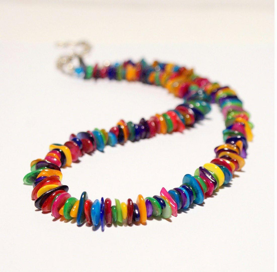 Handmade Colorful Mother of Pearl Necklace