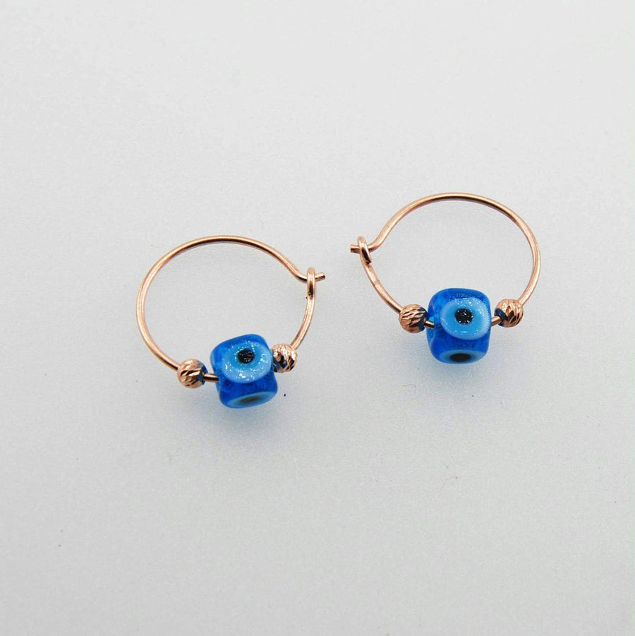 Handmade Minimalist Ear Cuffs, Evil Eye Earrings