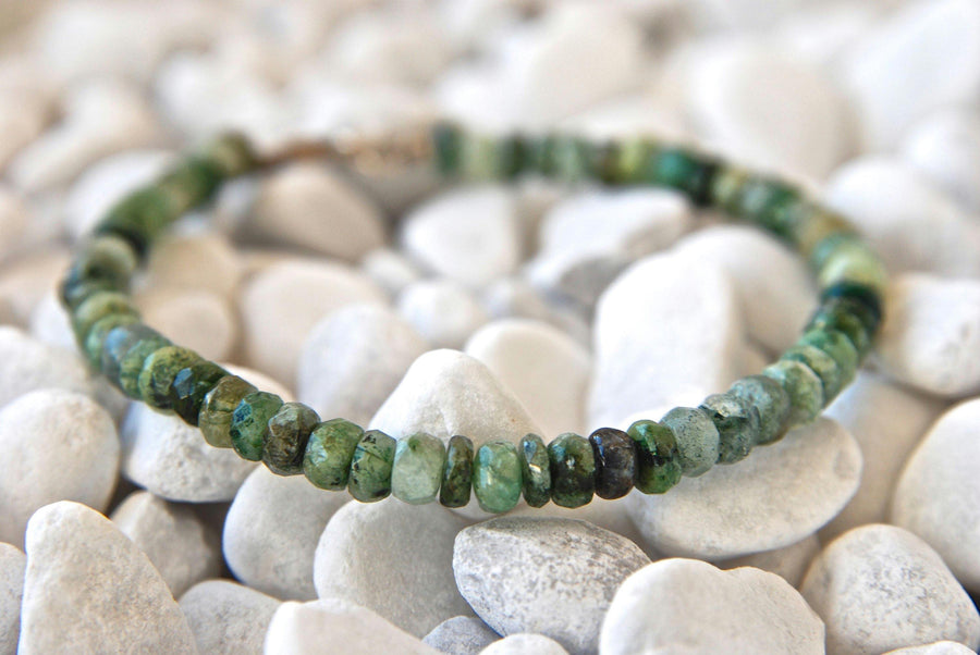 Handmade Raw Emerald Beads Stacking Bracelet