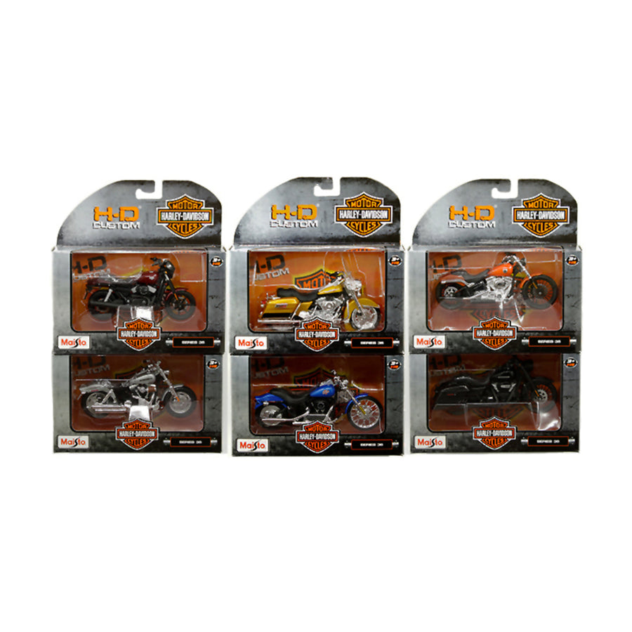 Harley Davidson Motorcycle 6 Piece Set Series 36 1/18 Diecast Models By Maisto 31360-36