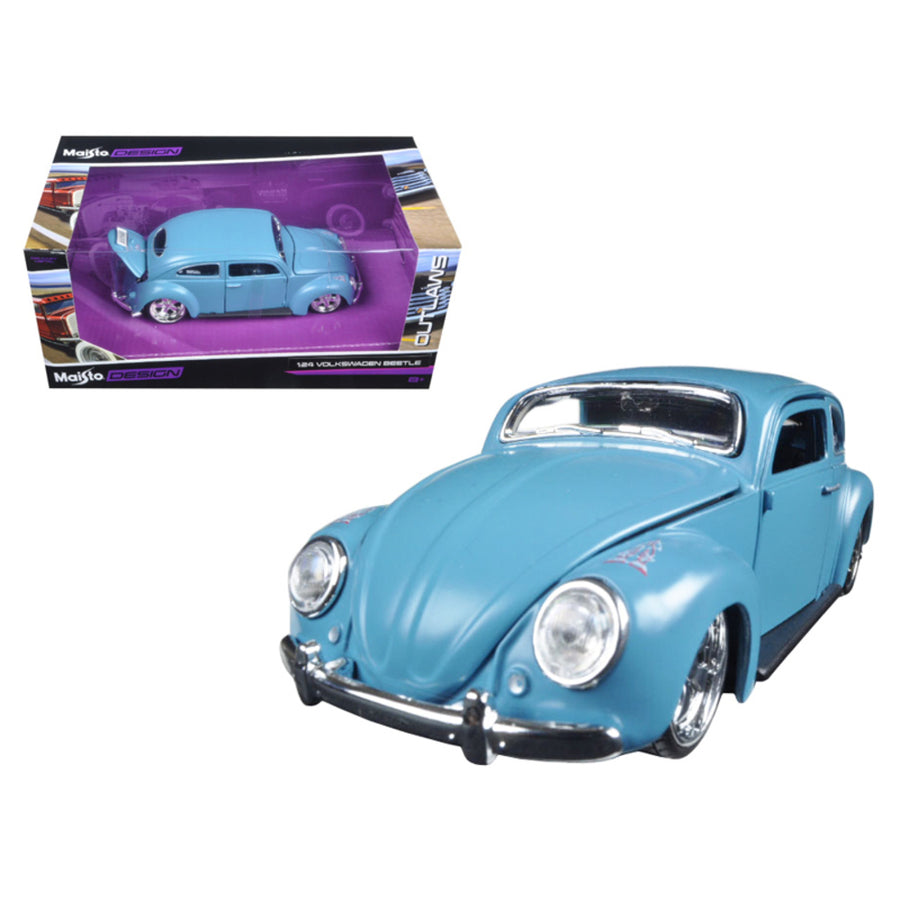 Volkswagen Beetle Blue Outlaws 1/24 Diecast Model Car By Maisto 31023bl