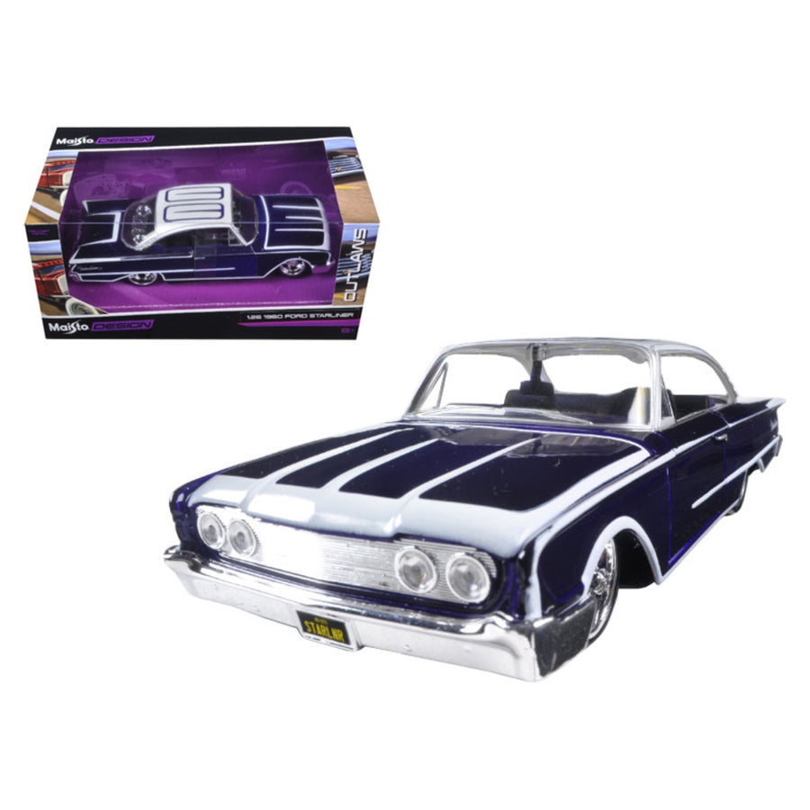 1960 Ford Starliner Purple Outlaws 1/26 Diecast Model Car By Maisto 31038purp