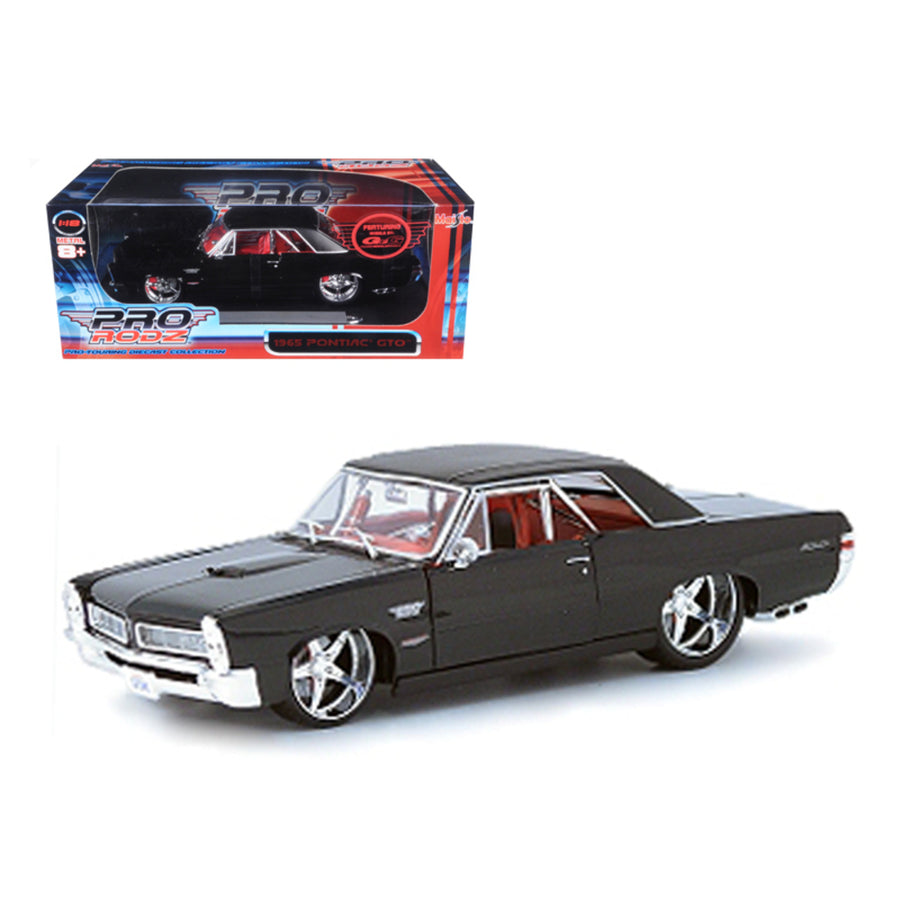 1965 Pontiac Gto Black Custom 1/18 Diecast Car Model By Maisto 31065bk