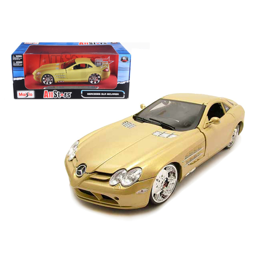 Mercedes Mclaren Slr Gold All Stars 1/18 Diecast Model Car By Maisto 31068gld