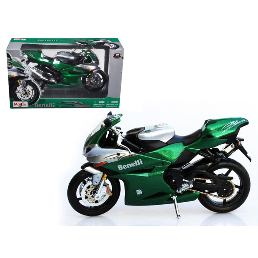 Benelli Tornado Tre 1130 Green/silver Motorcycle 1/12 Diecast Model By Maisto 31156grn