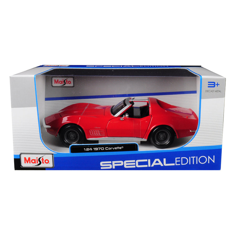 1970 Chevrolet Corvette Red 1/24 Diecast Model Car By Maisto 31202r