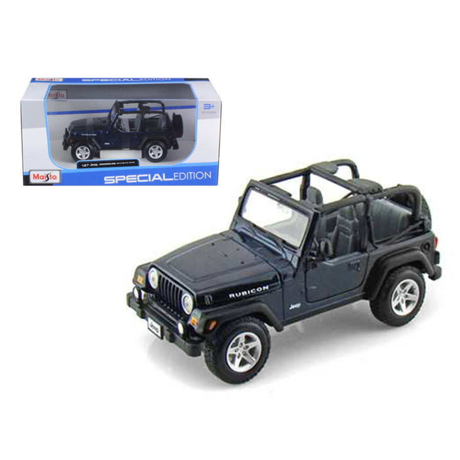 Jeep Wranger Rubicon Blue 1/27 Diecast Model Car By Maisto 31245bl