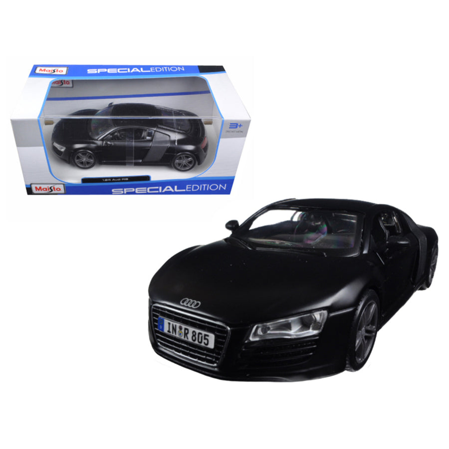 Audi R8 Matt Black 1/24 Diecast Model Car By Maisto 31281mbk