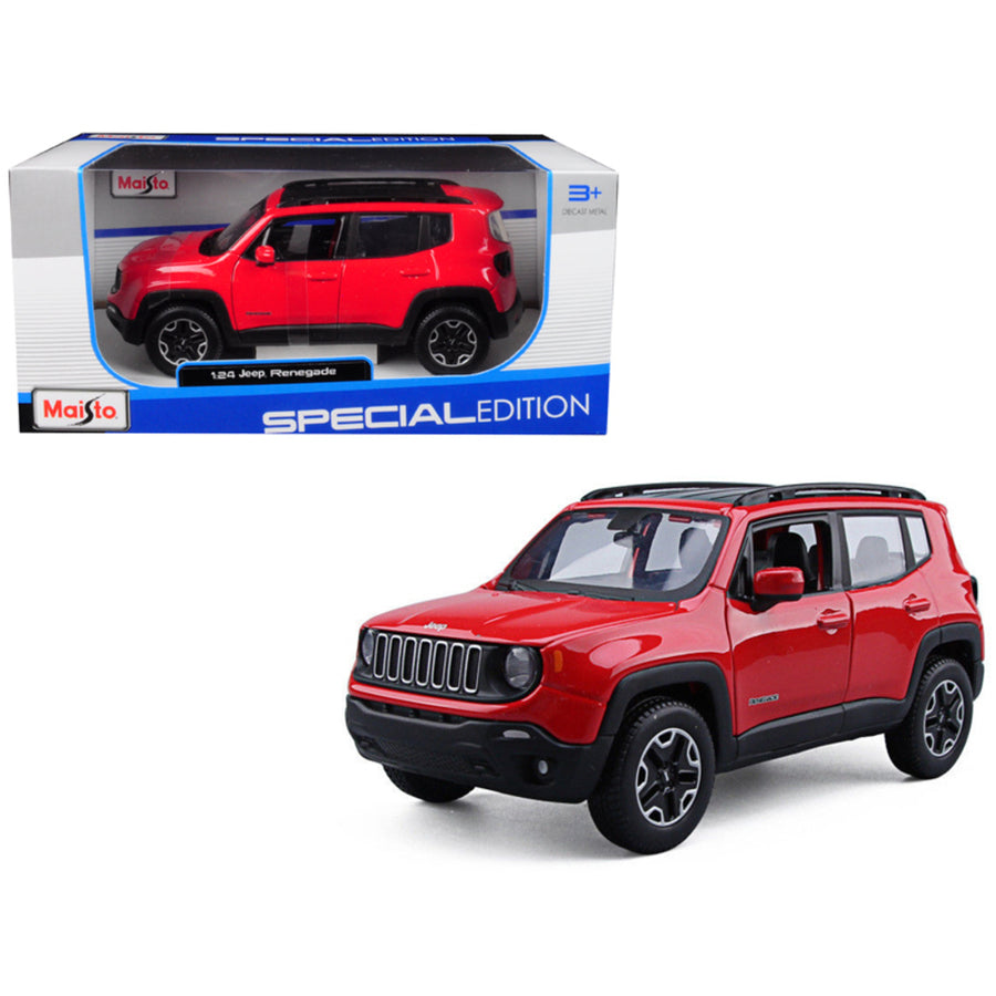 Jeep Renegade Red 1/24 Diecast Model Car By Maisto 31282r