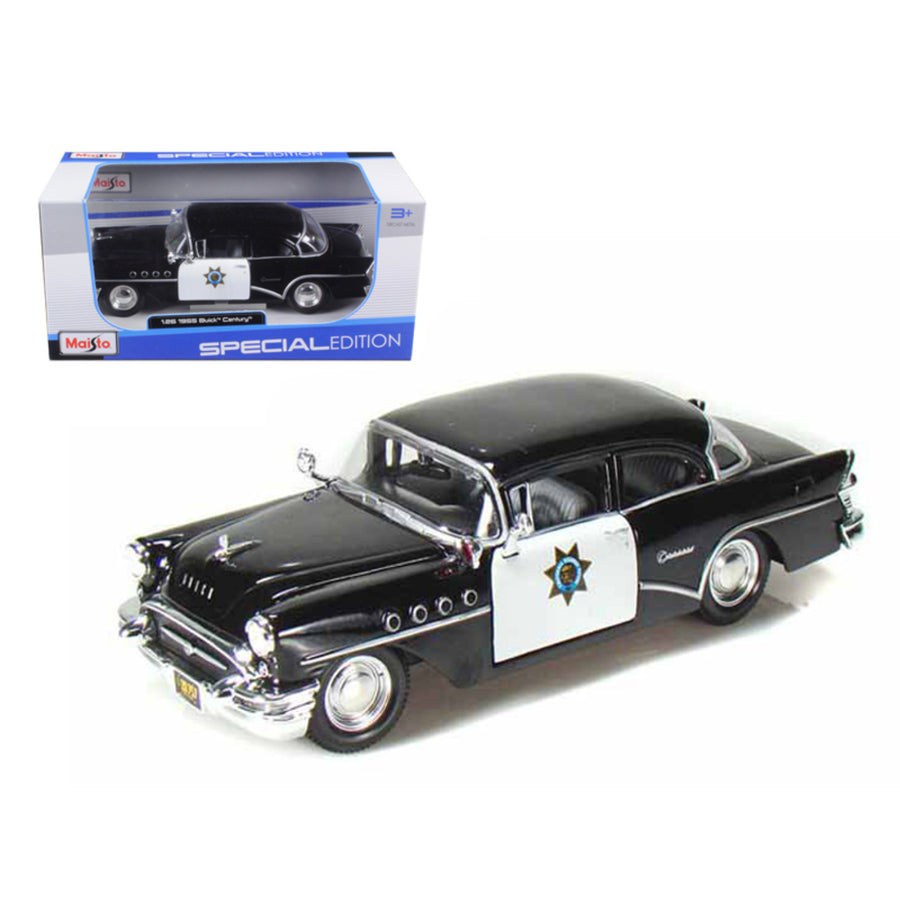 1955 Buick Century Police 1/26 Diecast Model Car By Maisto 31295pol