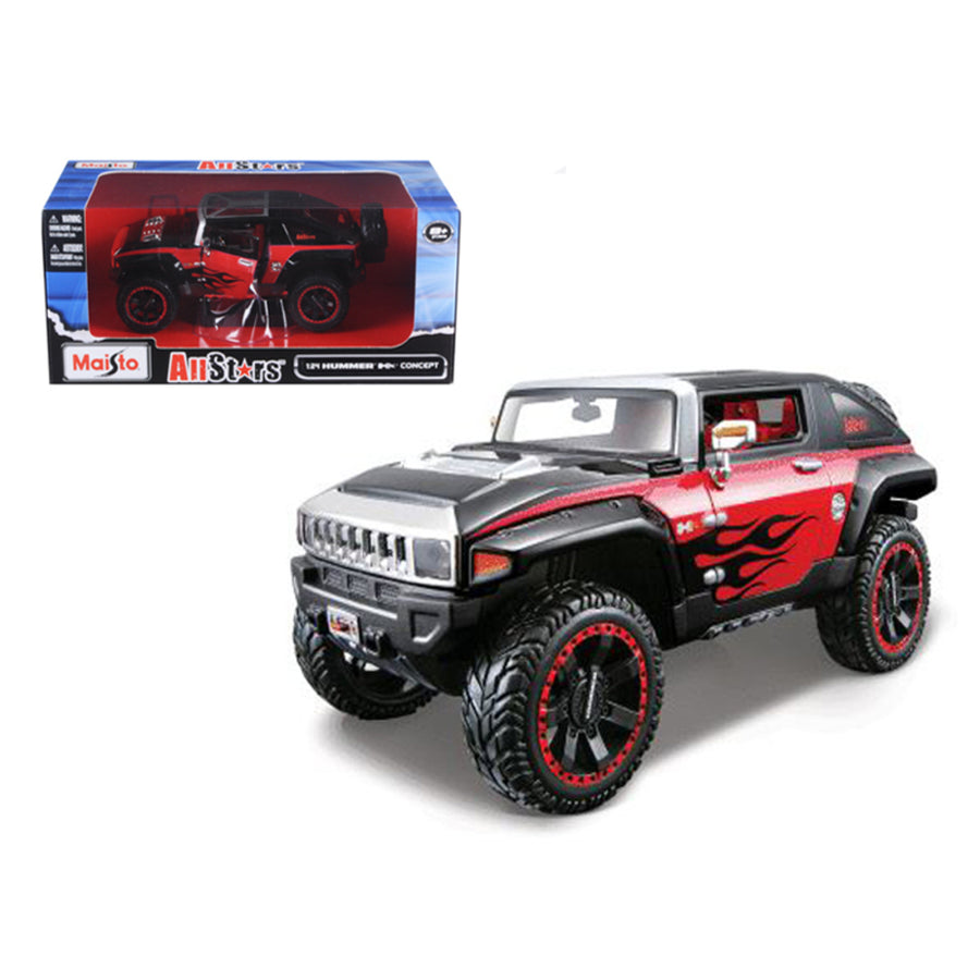 2008 Hummer Hx Concept Black/red All Stars 1/24 Diecast Model Car By Maisto 31309bk/r